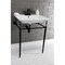 Fauceture KVPB25227W4MB 25-Inch Console Sink with Brass Legs (4-Inch, 3 Hole), White/Matte Black KVPB25227W4MB - alternate 5